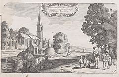 教会の側の田舎道(c.1620)、原画はエサイアス・ファン・デ・フェルデ