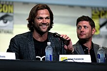 Padalecki and his Supernatural costar Jensen Ackles at San Diego Comic-Con in 2016 Jared Padalecki & Jensen Ackles (28572560062).jpg