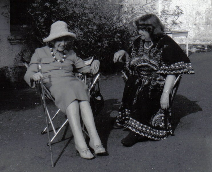 File:Jean Rhys (left, in hat) with Mollie Stoner, Velthams, 1970s B (cropped).jpg