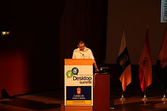 Joaquim Rocha introducing OCRFeeder on Gran Canaria Desktop Summit in July 2009 Joaquim Rocha introducing OCRFeeder.jpg