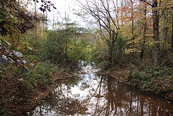 Johns Creek (Sungai Chattahoochee) di Findley Jalan, Nov 2017 2.jpg