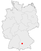 Karte Augsburg in Deutschland