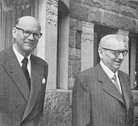 Urho Kekkonen og Juho Kusti Paasikivi i 1955
