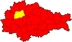 Location of Konyshyovsky District in Kursk Oblast