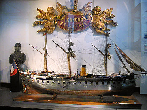 Scale model of Gloire at the Musée de la Marine.