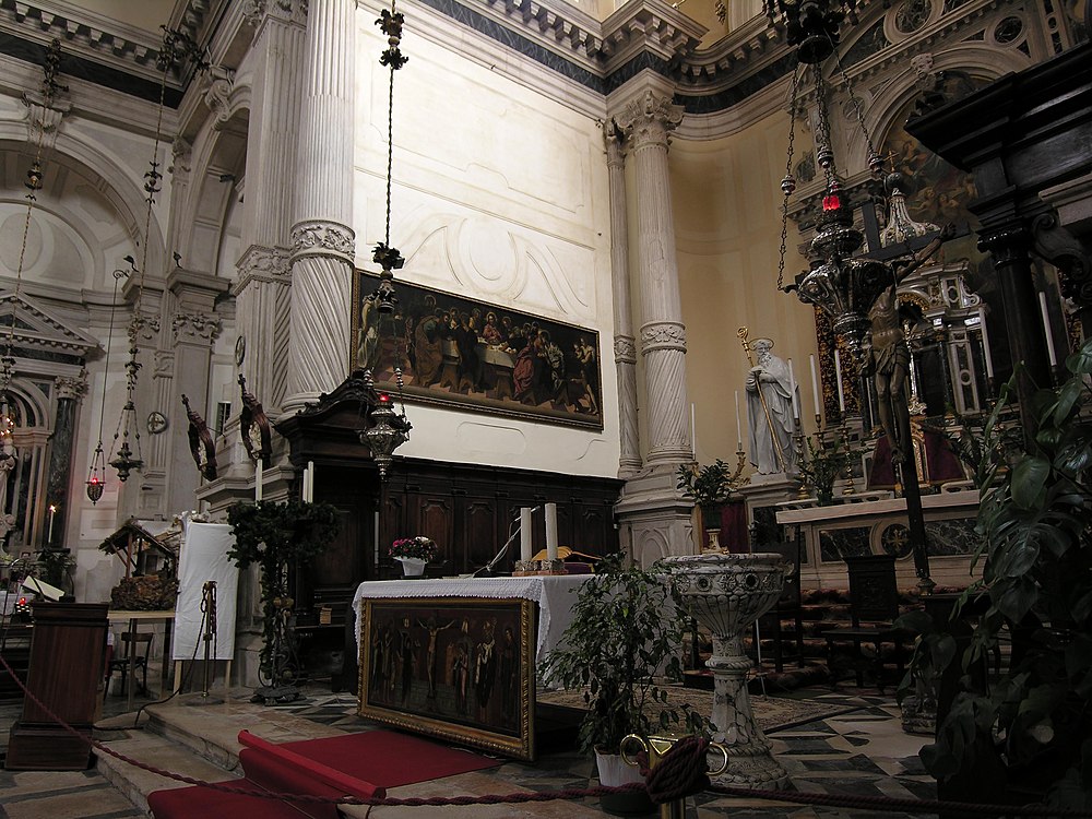 La ltima Cena (Iglesia de San Marcuola, Venecia, 1547) - Tintoretto, en su lugar