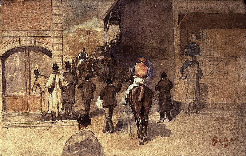 File:La Sortie de Pesage by E Degas.jpg