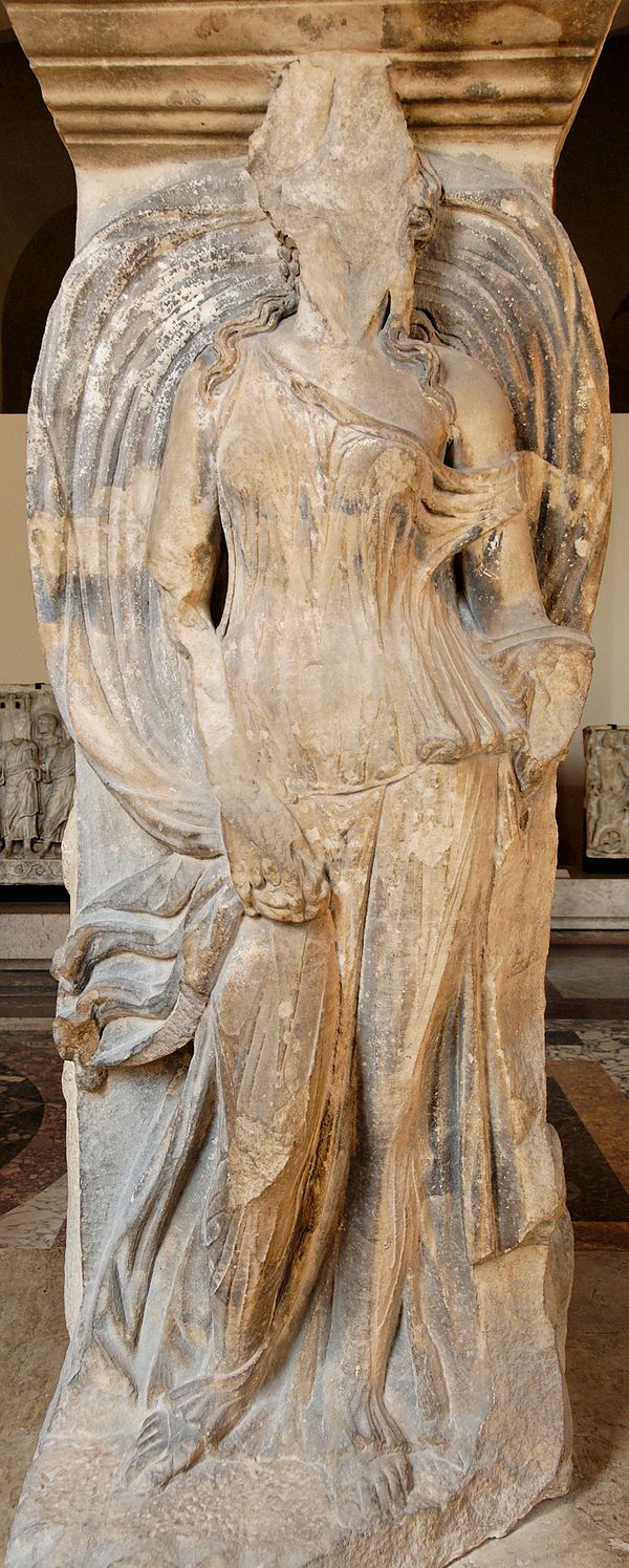 A velificans, perhaps Aura, Las Incantadas from the agora of Thessalonica (first half of the second century AD), Paris, Louvre MA 1393.