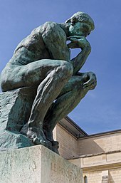  Бронзовая статуя Мыслителя 1902 года из музея Родена в Париже 