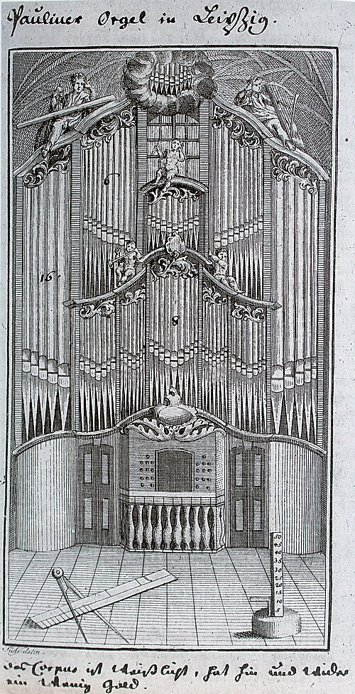 Organ of the St. Paul's Church in Leipzig, tested by Bach in 1717