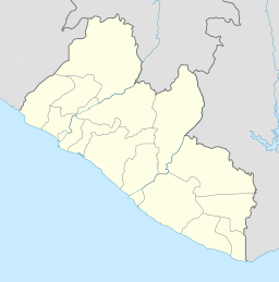 Stadens läge i Liberia