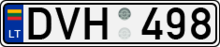 A plate of the type issued before 2004 Lietuvos transporto valstybiniai numeriai, gaminti iki 2004 m..png