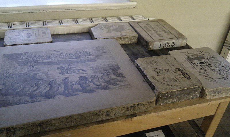 File:Lithographic stones, Museum für Druckkunst Leipzig.jpg