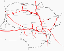 Gas pipeline network in Lithuania Lithuania Highway Pipelines.svg