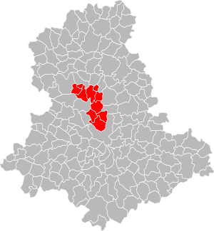 Location of the CC l'Aurence et Glane Développement in the Haute-Vienne department