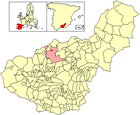 Расположение муниципалитета Деэсас-Вьехас на карте провинции