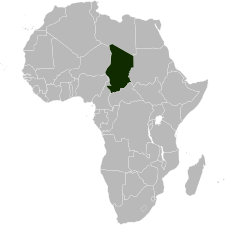 Location of Chad Locator map of Chad in Africa.svg