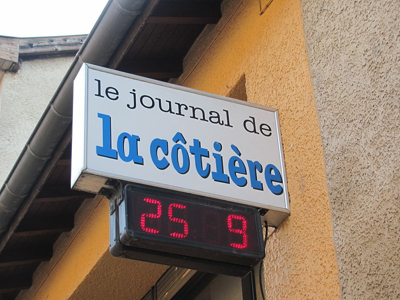 File:Logo du Journal de la Côtière à Montluel.JPG