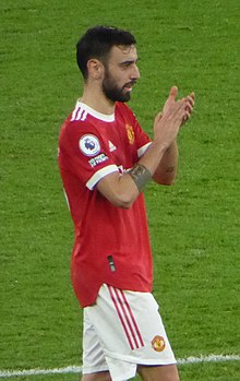 Bruno Fernandes is the first player to have won the award three times with the same club. Manchester United v Brighton & Hove Albion, 15 February 2022 (41).jpg