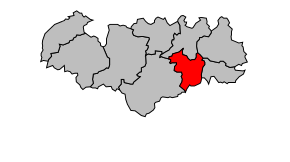 Kanton na mapě arrondissementu Issoire