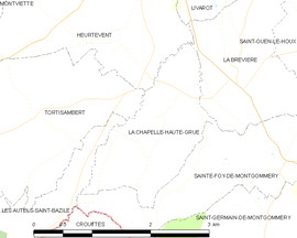 Mapa obce La Chapelle-Haute-Grue