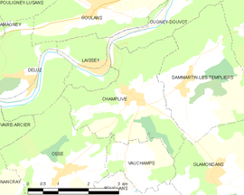 Mapa obce Champlive