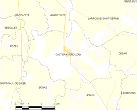 Mapa obce Castéra-Verduzan