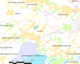 Mapa obce Bouaye
