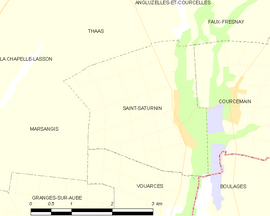 Mapa obce Saint-Saturnin