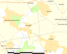Mapa obce Bouvines