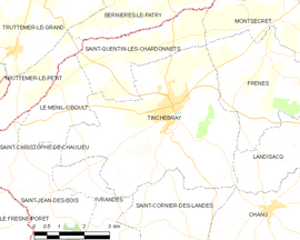 Mapa obce Tinchebray