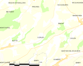 Mapa obce Clenleu
