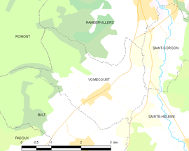 Mapa obce Vomécourt