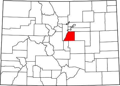 Map of Colorado highlighting Douglas County.svg