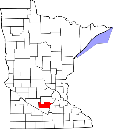Map of Minnesota highlighting Sibley County.svg