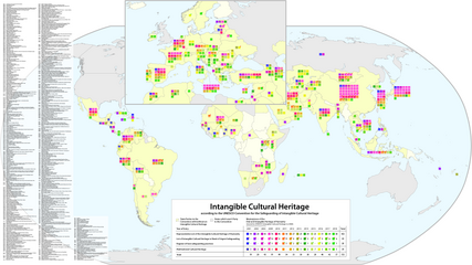 Verteilung des immateriellen Kulturerbes der Menschheit der UNESCO