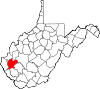 Mapa del estado que destaca el condado de Lincoln