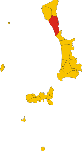 Map of comune of Rosignano Marittimo (province of Livorno, region Tuscany, Italy).svg