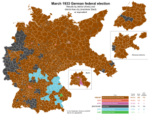March 1933 German federal election by District - Simple.svg