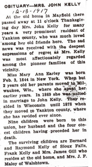 Thumbnail for File:Mary Ann Earley (1847-1917) obituary.png