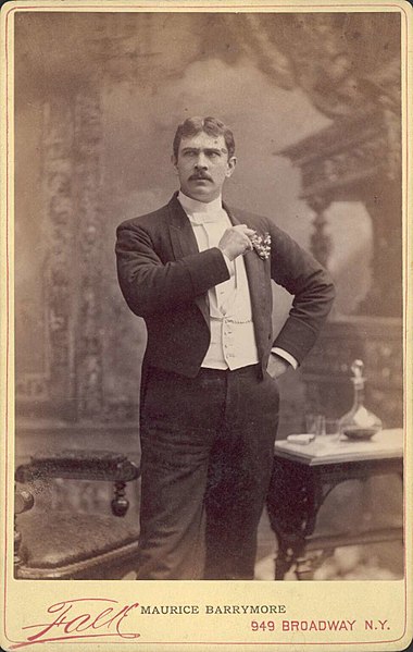 Maurice Barrymore as Wilding in Captain Swift (1888) by C. Haddon Chambers