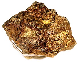 Mineral de pirita de cobre