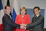 Medvedev Merkel Sarkozy på Toronto G20.jpg