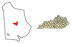 Metcalfe County Kentucky Incorporated and Unincorporated areas Edmonton Highlighted 2123968.svg
