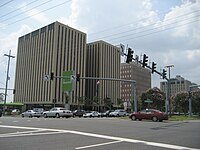 Two of the major roads in Metairie, Causeway Boulevard and West Esplanade Avenue, where they intersect in the CBD