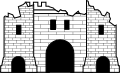Château maçonné en ruine