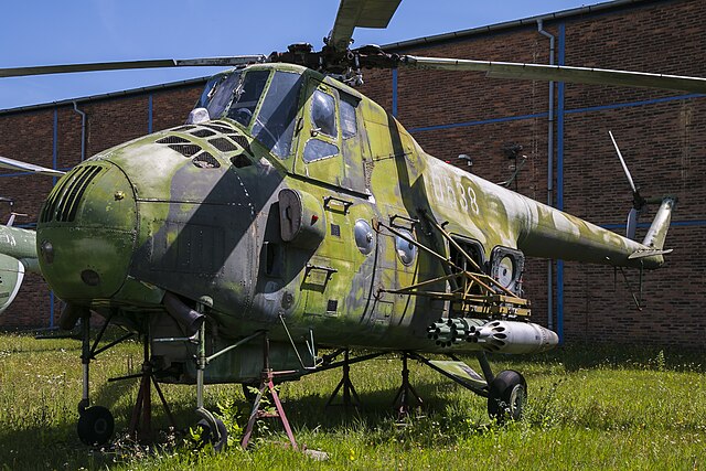 Designed as a transport helicopter, the Mil Mi-4 was in some cases armed as with the Mi-4MU variant.