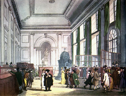 Bank of England, from Microcosm of London, c. 1808