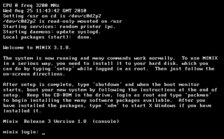 MINIX Unix-like operating system