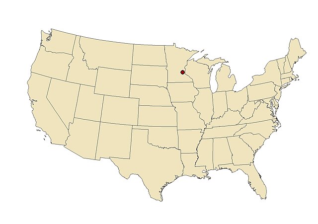 Položaj Minneapolisa na karti SAD-a